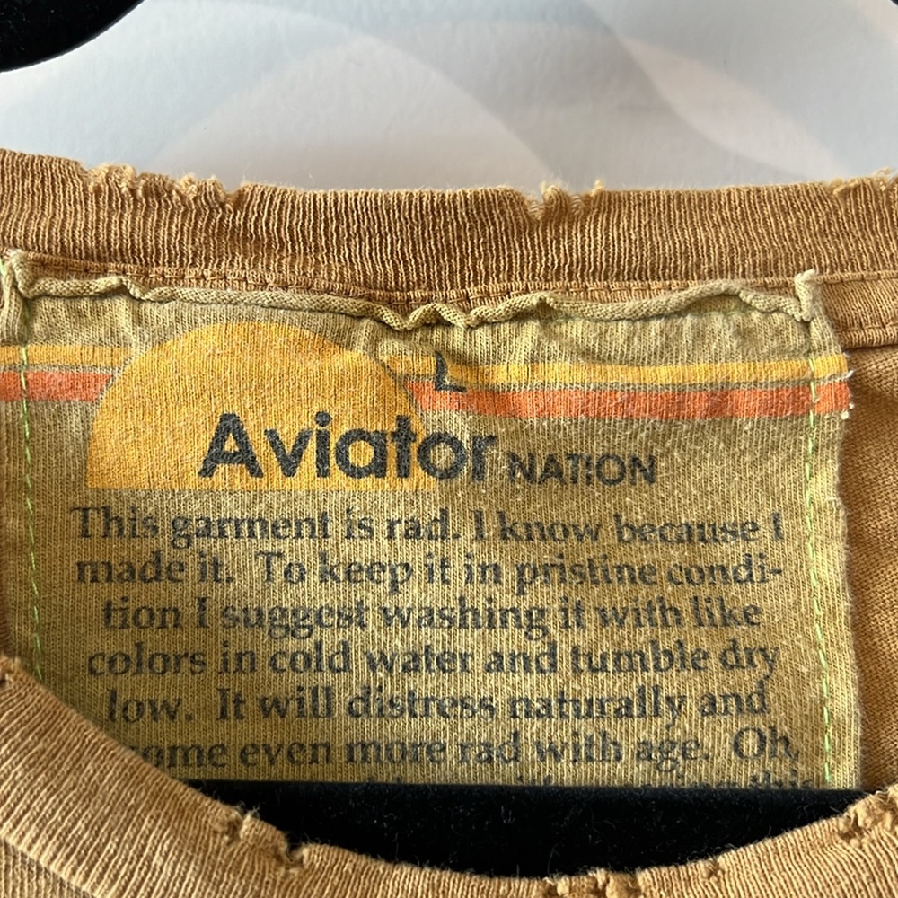 Aviator Nation Gold Rainbow Graphic Boyfriend Tee - Picture 3 of 6